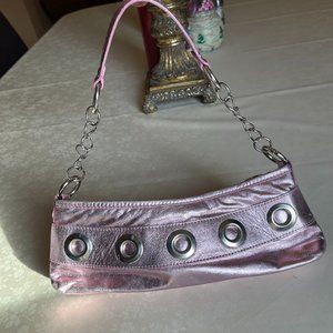 *VINTAGE* Mussio DeGroot Petite Pink Metallic Mini Handbag